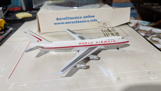 Aeroclassics World Airways B747-200 N747WA in 1.400 Scale.