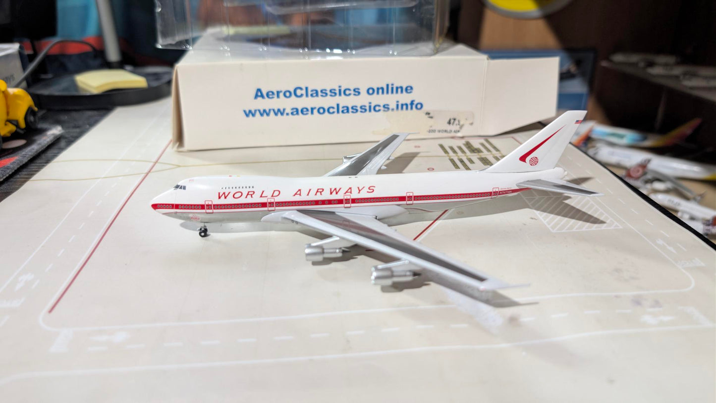 Aeroclassics World Airways B747-200 N747WA in 1.400 Scale.