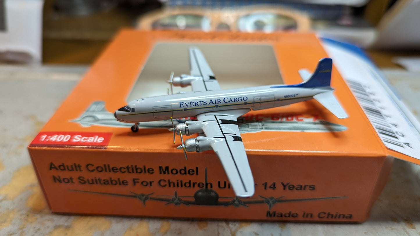 Aeroclassics Everts Air Cargo Douglas C-118A Liftmaster N100CE *DAMAGED BOX*